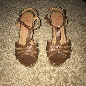 Brown Wedge Sandals